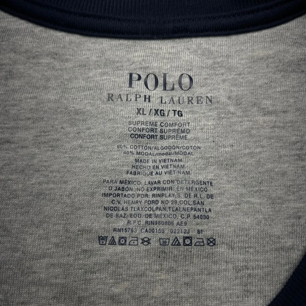 Polo Ralph Lauren Men XL Supreme Comfort T-Shirt Navy Blue Red Pony Cotton Modal